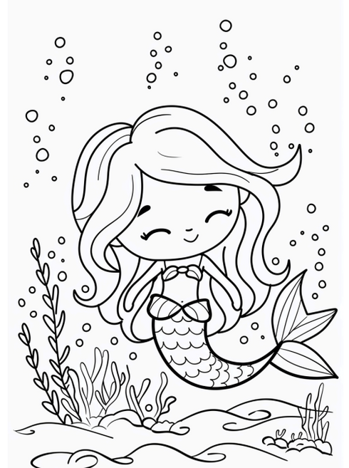 Cute Mermaids 20 pages