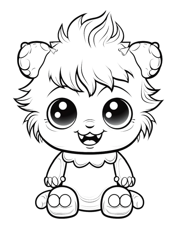 Cute Monster Coloring book 21 pages