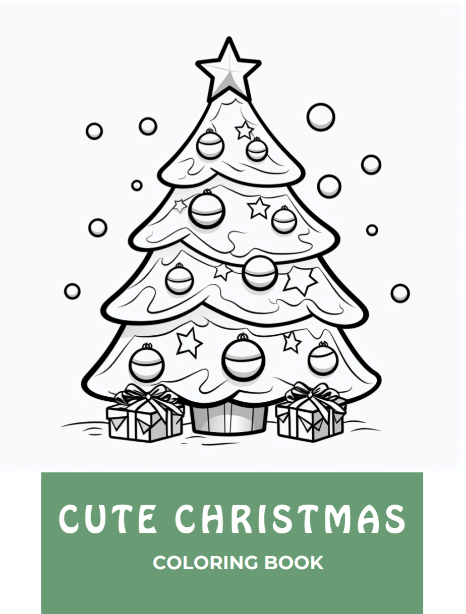 Cute Christmas coloring book 20 pages
