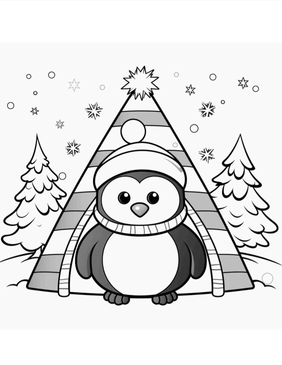 Cute Christmas coloring book 20 pages