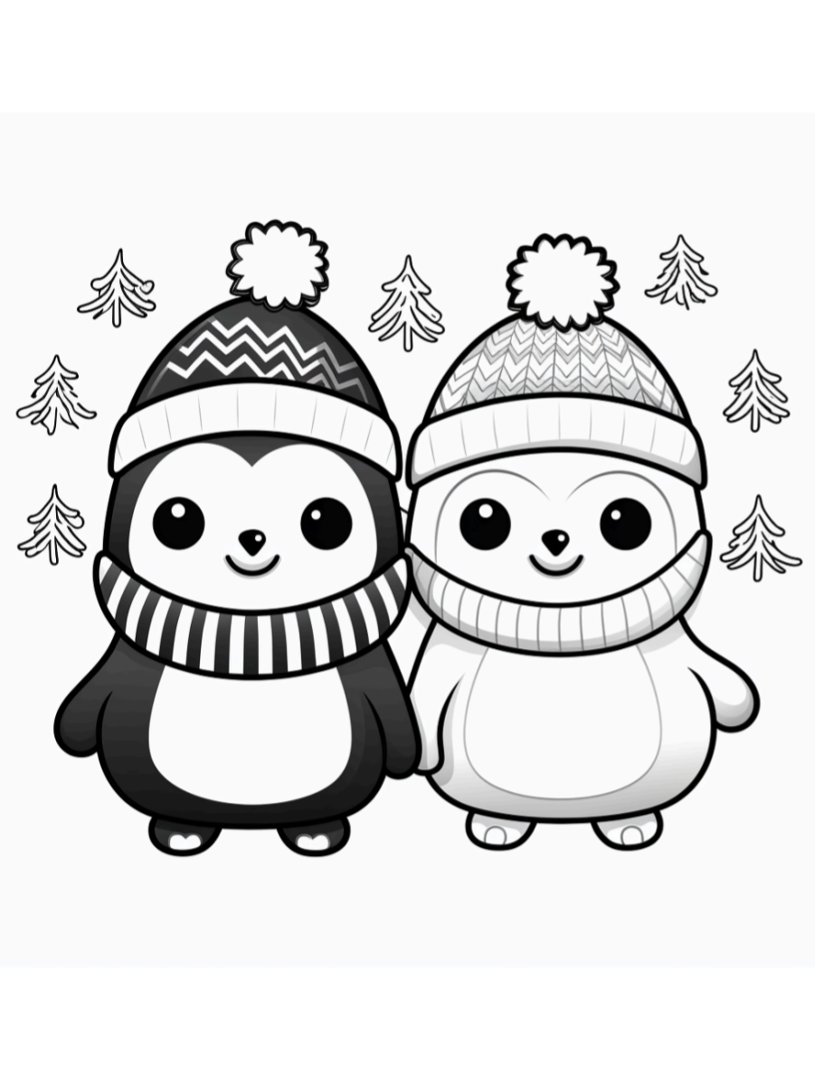 Cute Christmas coloring book 20 pages