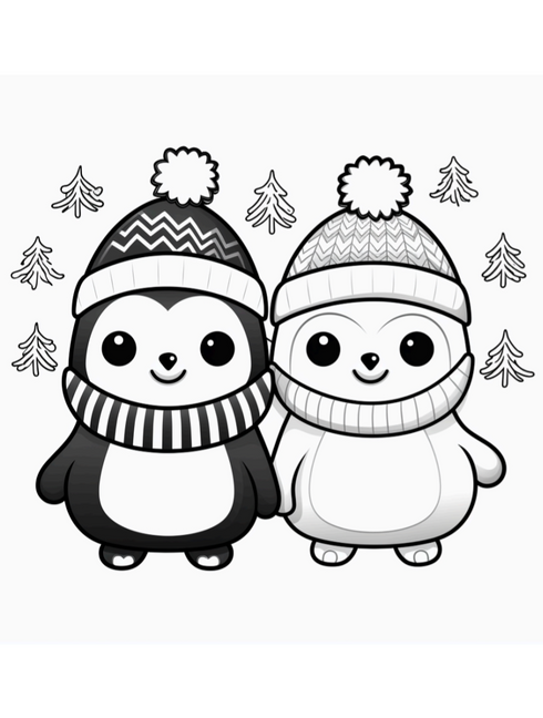 Cute Christmas coloring book 20 pages