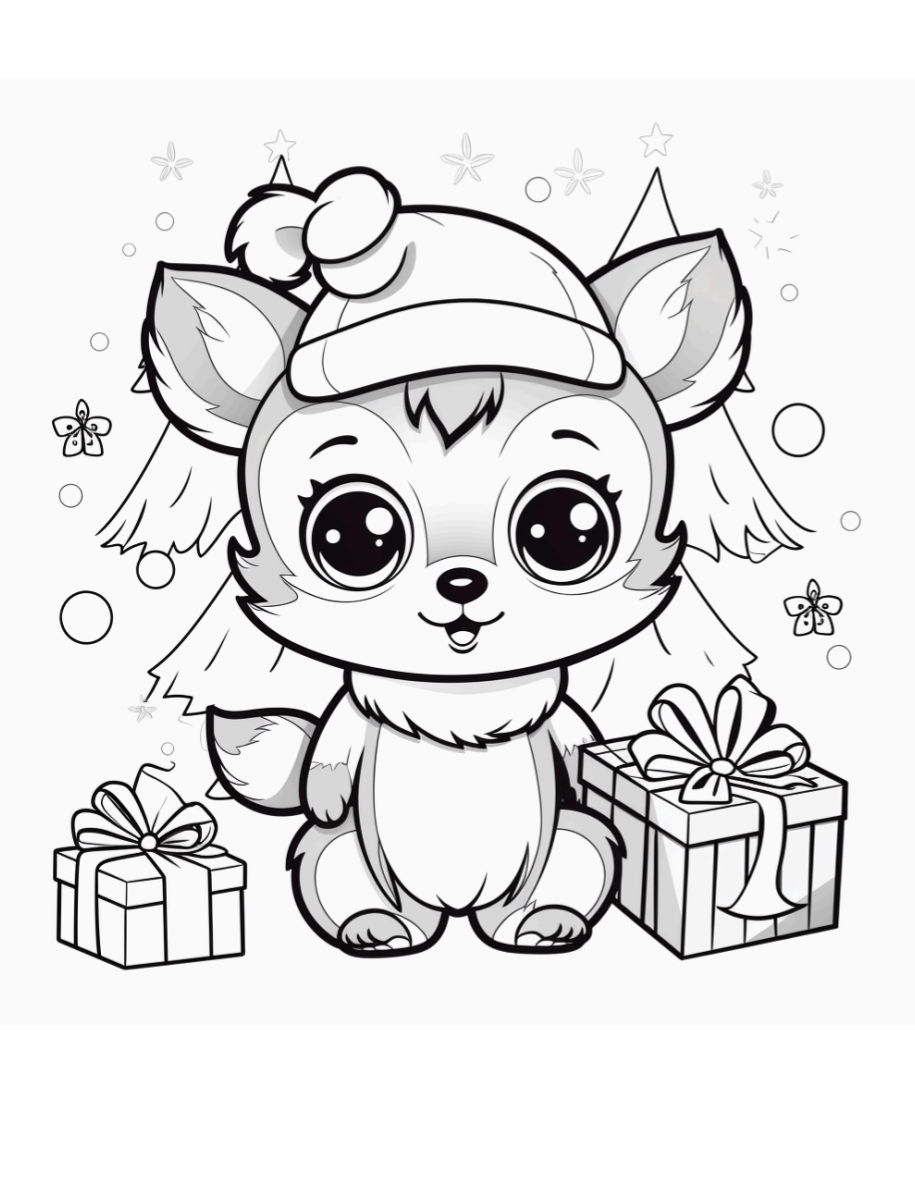 Cute Christmas coloring book 20 pages
