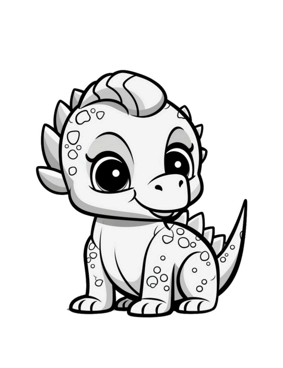 Cute Dinosaur coloring book 15 pages