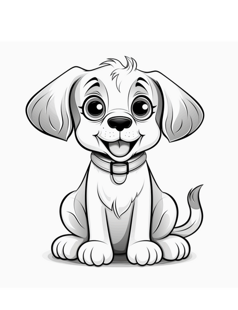 Cute Dog coloring book 18 pages