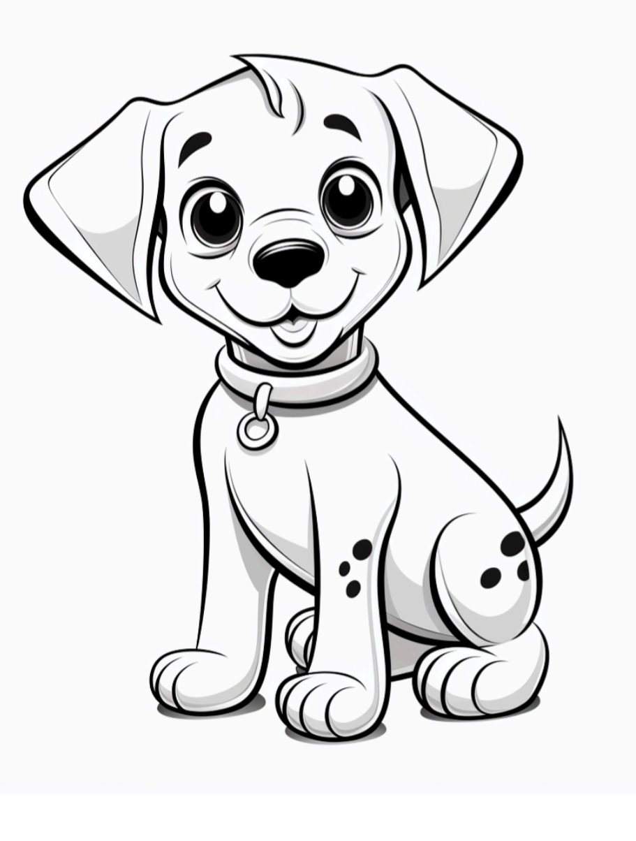 Cute Dog coloring book 18 pages