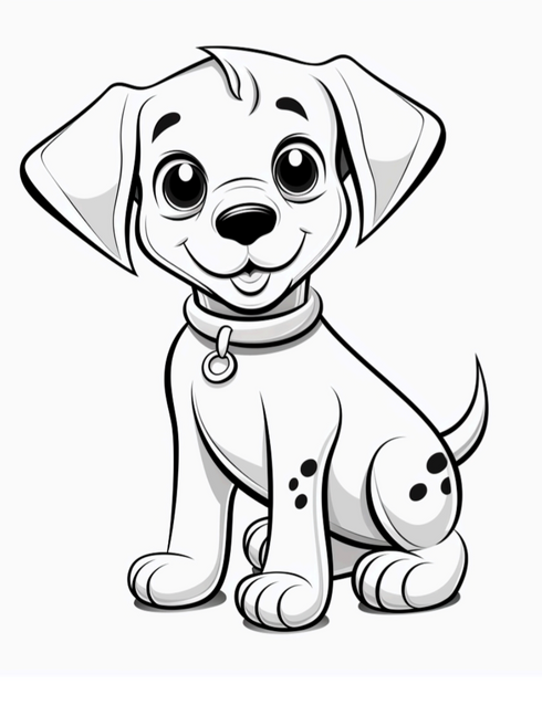 Cute Dog coloring book 18 pages