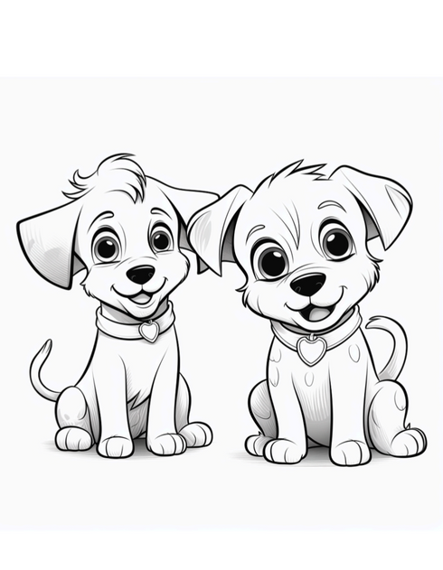 Cute Dog coloring book 18 pages