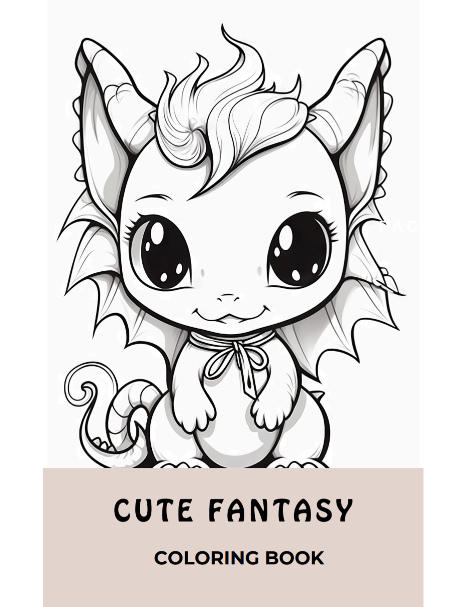 Cute Fantasy coloring book 27 pages