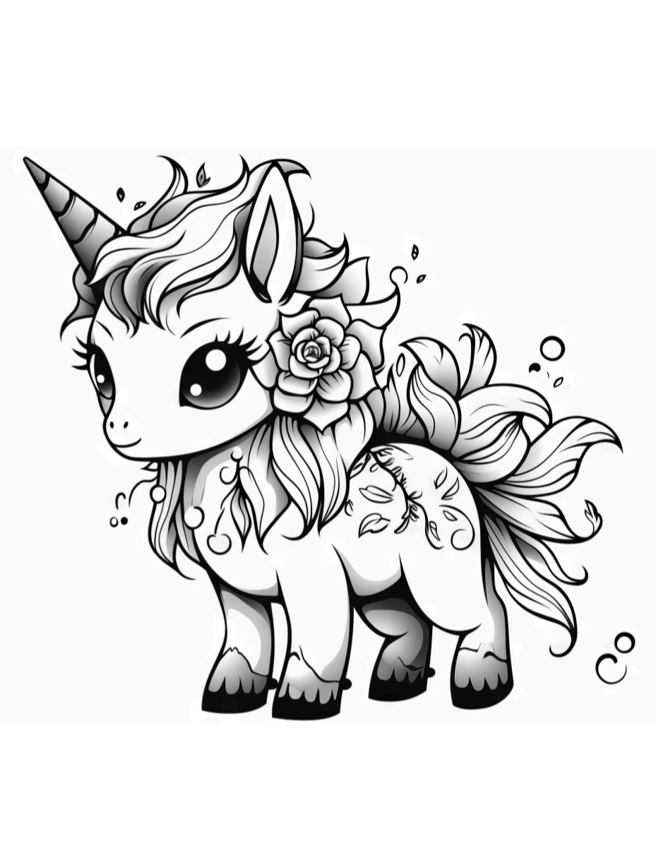 Cute Fantasy coloring book 27 pages