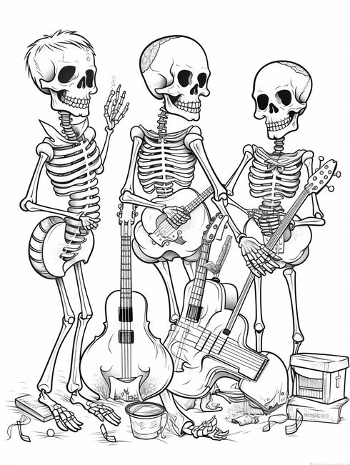 Skeletons with Instruments 18 pages