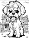 Halloween Themed Dog Coloring books - 50 pages