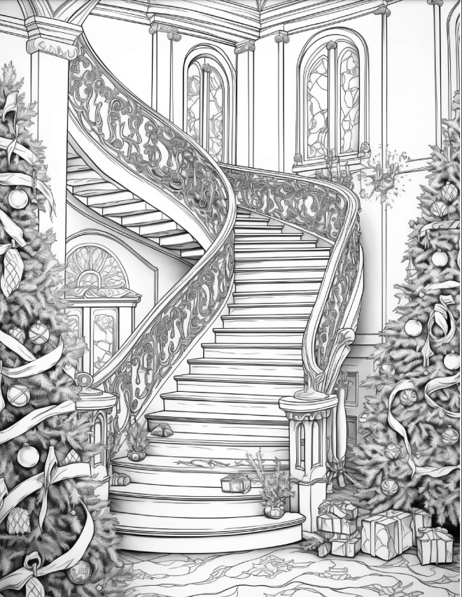 Holiday Coloring Book - 17 pages