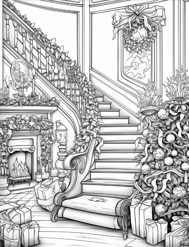 Holiday Coloring Book - 17 pages