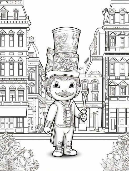 Nutcrackers Delight coloring book 10 pages