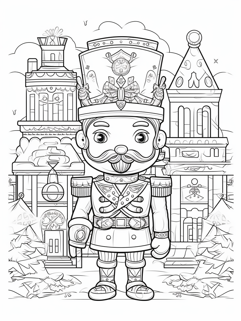 Nutcrackers Delight coloring book 10 pages