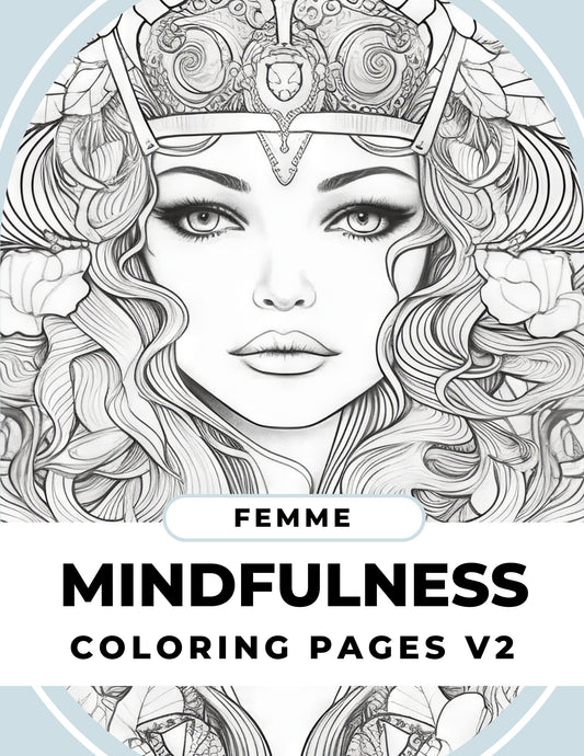 Mindfulness coloring book set 12 - 13 pages