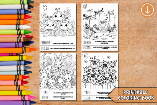 Bilingual Numbers in the Garden -11 pages