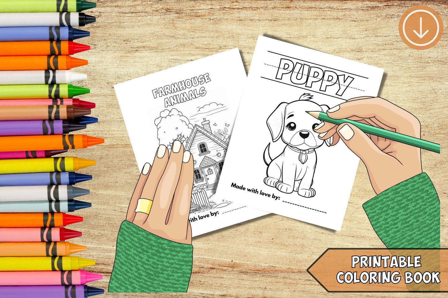 My first farmhouse animals - 12 pages