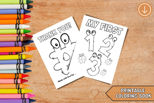 My first 123 English and Spanish Coloring books 12 pages each