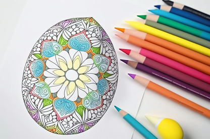 Egg shaped mandalas - 13 pages
