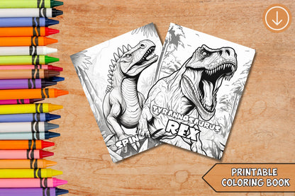 2 Dinosaur coloring books 14 pages each