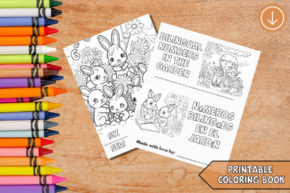 Bilingual Numbers in the Garden -11 pages