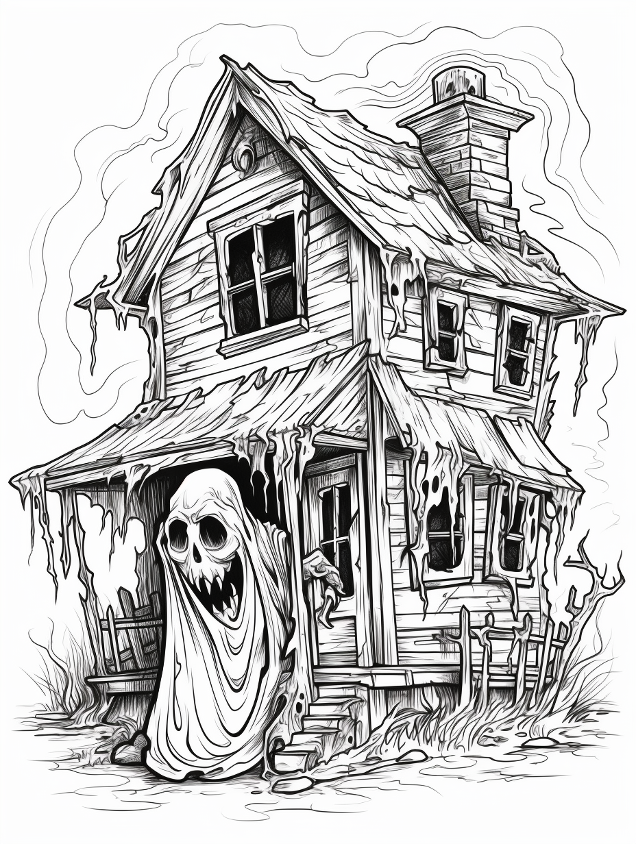 Haunted ghost house 10 pages
