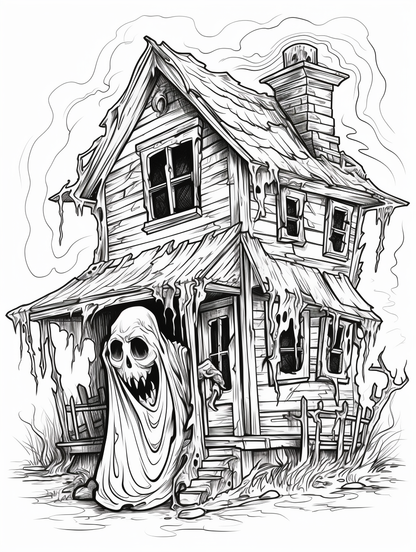 Haunted ghost house 10 pages