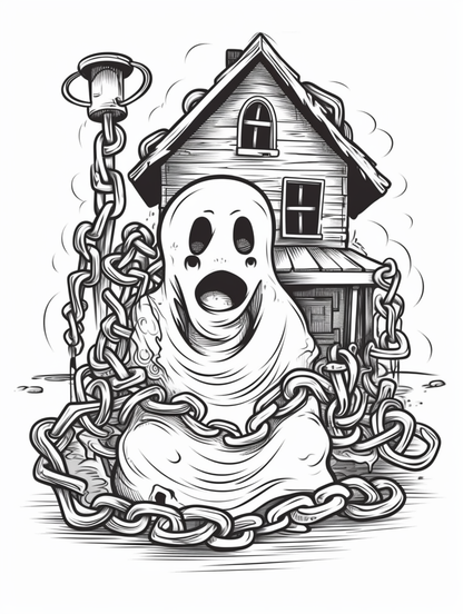 Haunted ghost house 10 pages