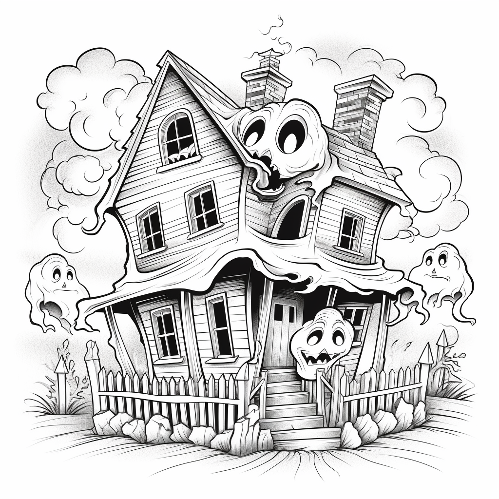 Haunted ghost house 10 pages
