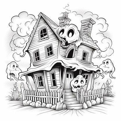 Haunted ghost house 10 pages