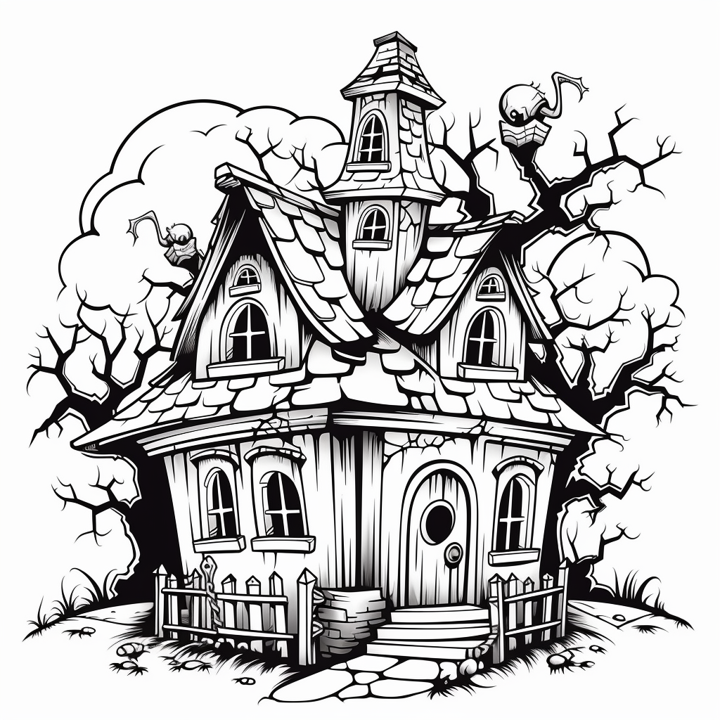 Haunted ghost house 10 pages