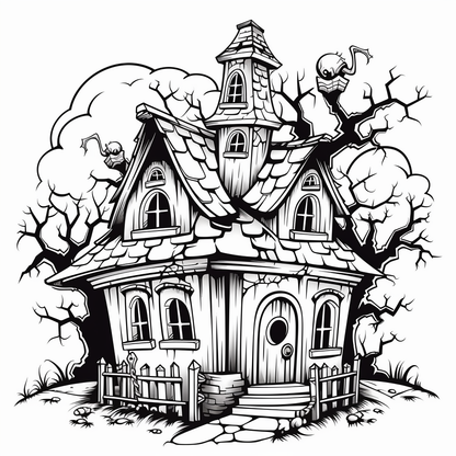 Haunted ghost house 10 pages