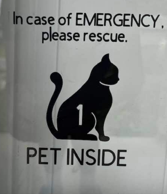 In case of emergency decal
