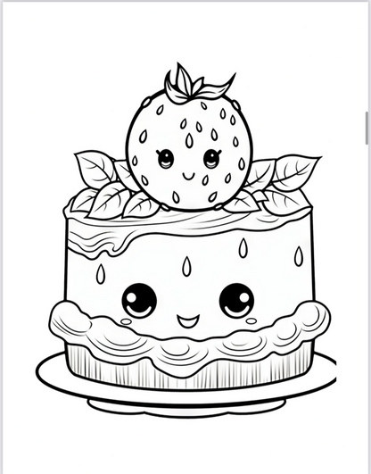 Sweet treats coloring book - 74 Pages
