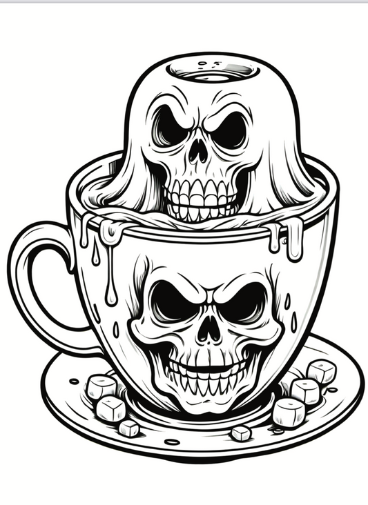 Halloween Dessert Coloring Book 4 book pack!! - 12 pages each