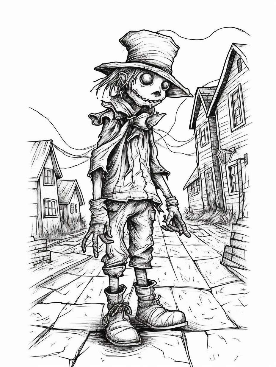 Scare Crows and pumpkins - 14 pages