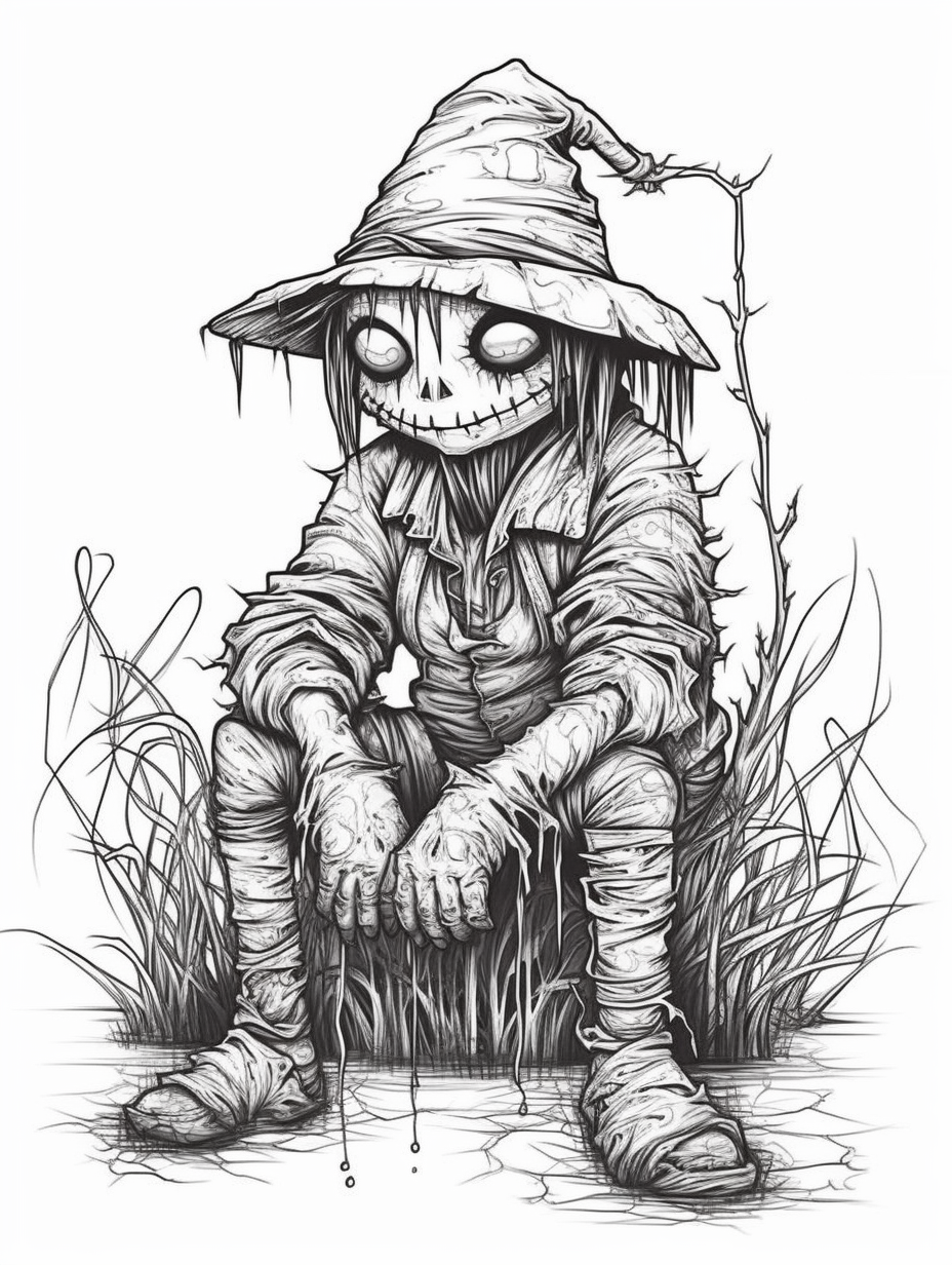 Scare Crows and pumpkins - 14 pages