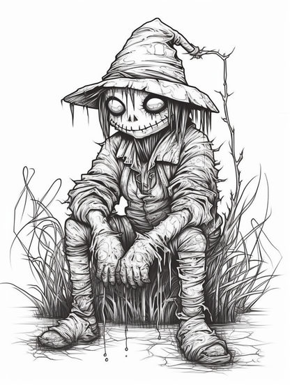Scare Crows and pumpkins - 14 pages
