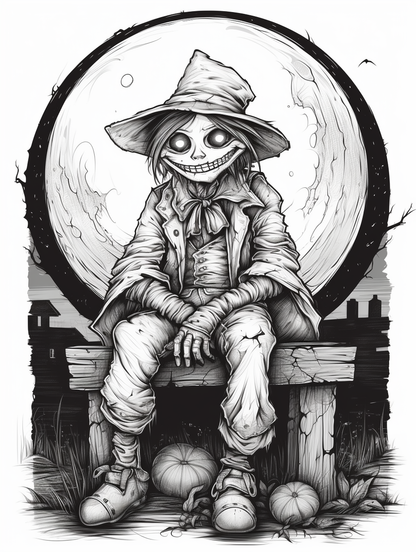 Scare Crows and pumpkins - 14 pages