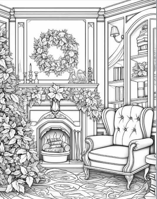 Christmas coloring book #3 - 15 pages