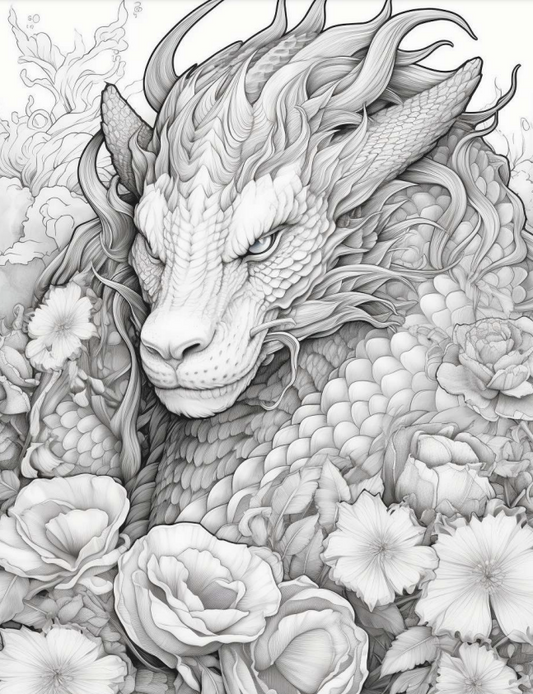 Floral Dragons - 25 pages