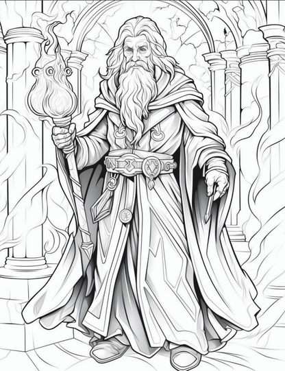 Wizards coloring book