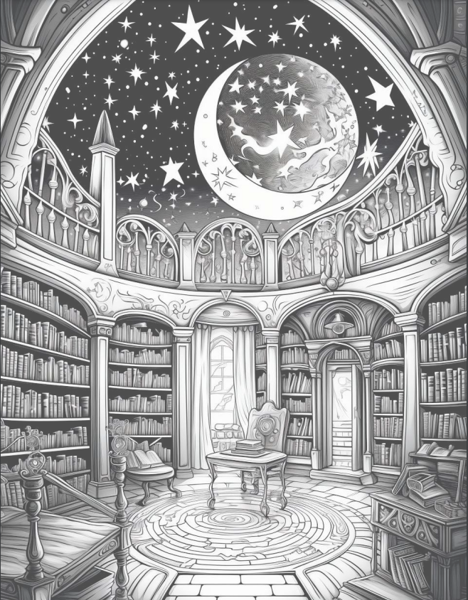 Enchanted Library -50 pages