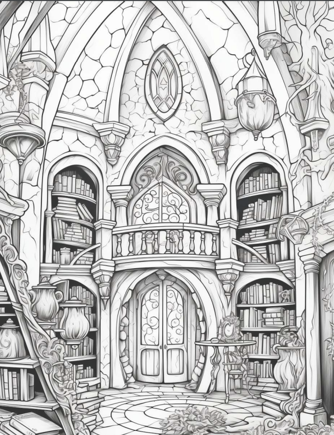 Enchanted Library -50 pages