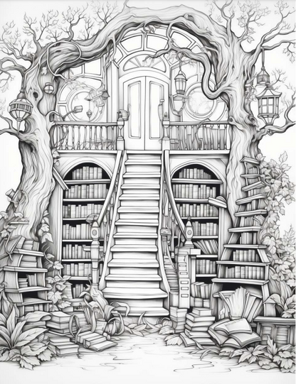 Enchanted Library -50 pages