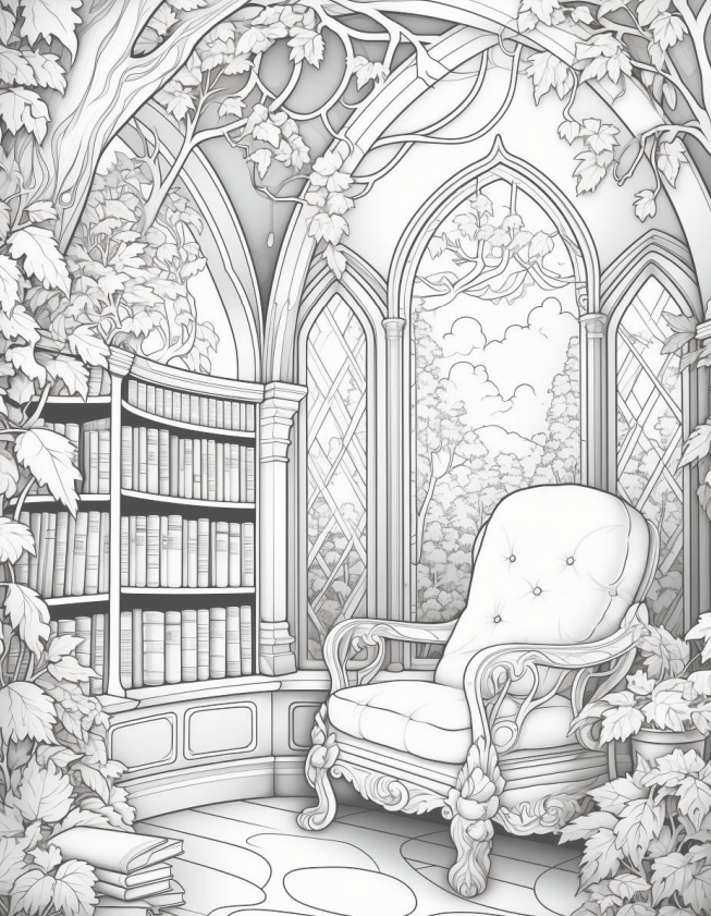 Enchanted Library -50 pages