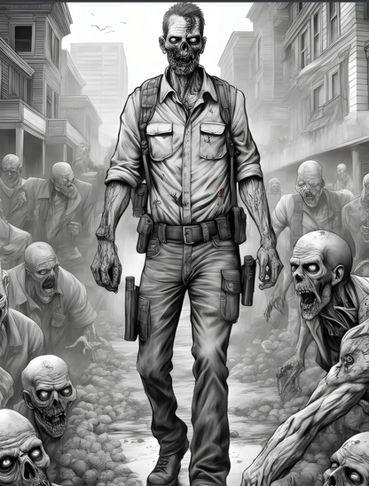 Halloween Grey Scale - 25 pages
