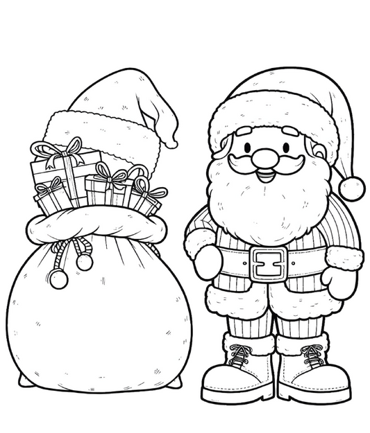Colorful Christmas with Santa